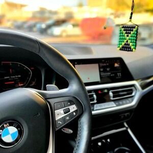 Jamaican Flag Car  Mirror Danglers/Necklace